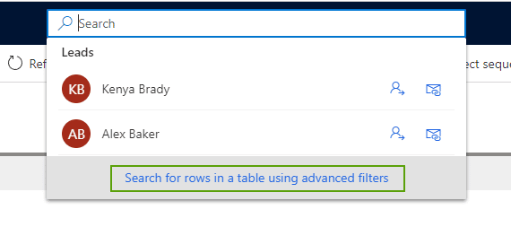 2 - Advanced Filters search bar