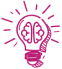 Pink Lightbulb Icon