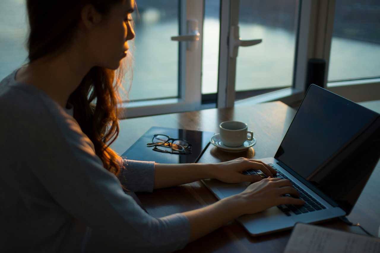 working in a coffee shop