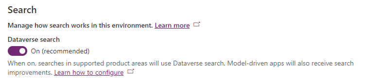 3 - Dataverse Search option