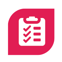 Icon of clipboard with ticks