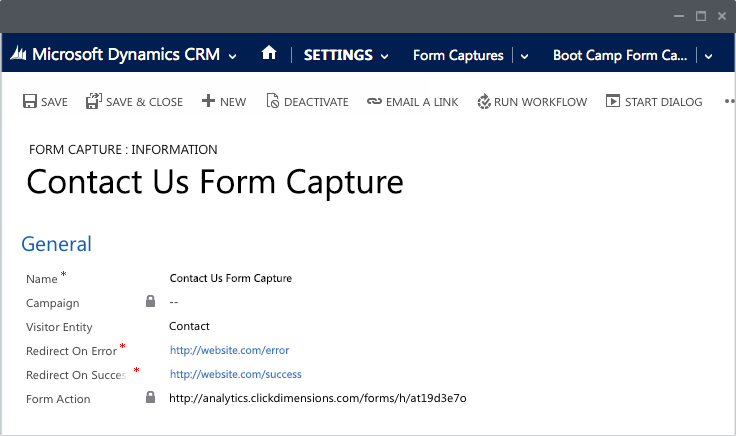 ClickDimensions contact form example