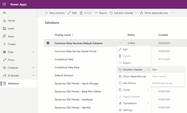 Screen grab of Power Apps in Dynamics 365 new UI