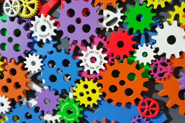 Membership renewal automations - coloured cogs